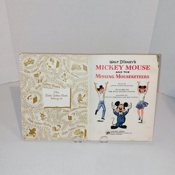 Vtg 1975 Little Golden Books "Mickey Mouse and the Missing Mouseketeers" - Picture 2 of 7